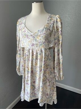 AND NOW THIS Ivory Floral Dress